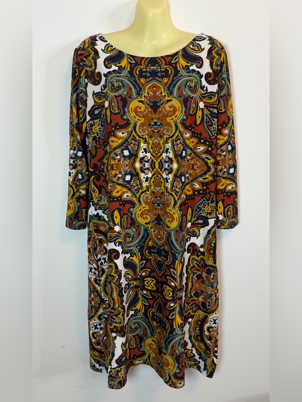 Haani Multi-Color Paisley Print Women’s Shift Dress